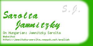 sarolta jamnitzky business card